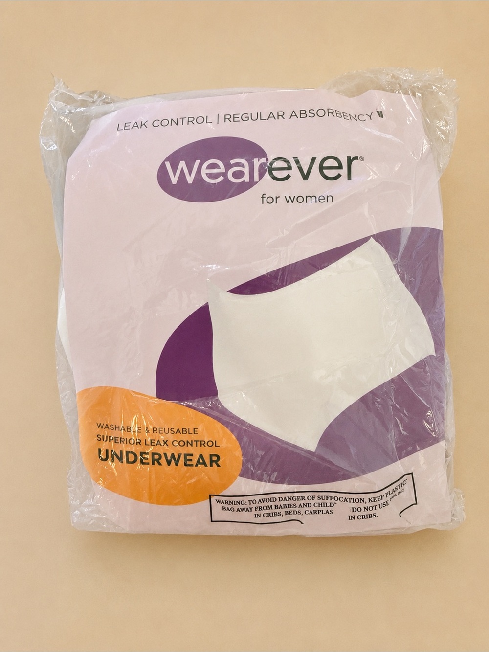 Wearever for Women Leak Control Underwear in White Size Large Three Pack